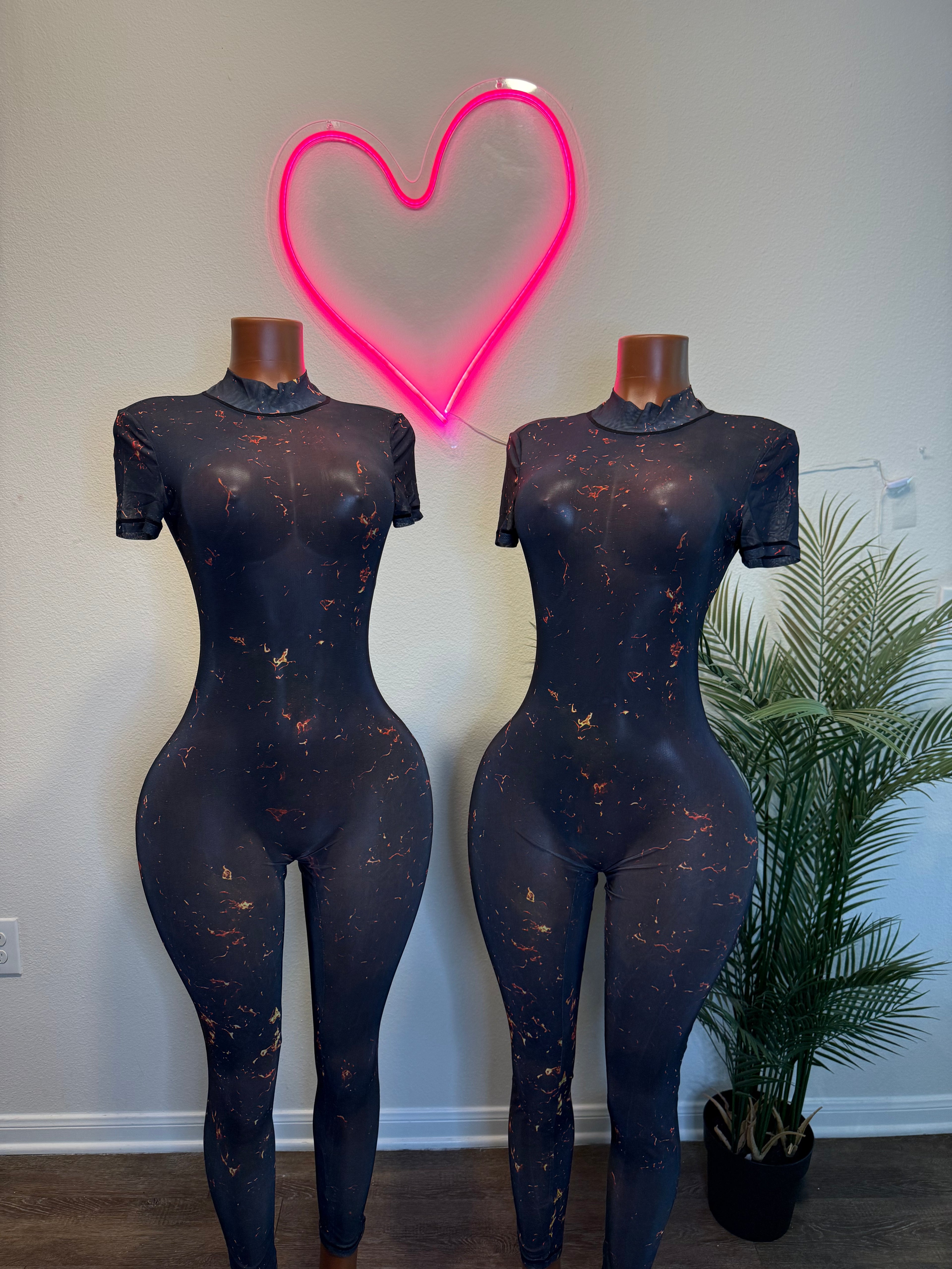 Scorched Mesh Jumpsuit