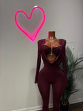 Wine Jumpsuit