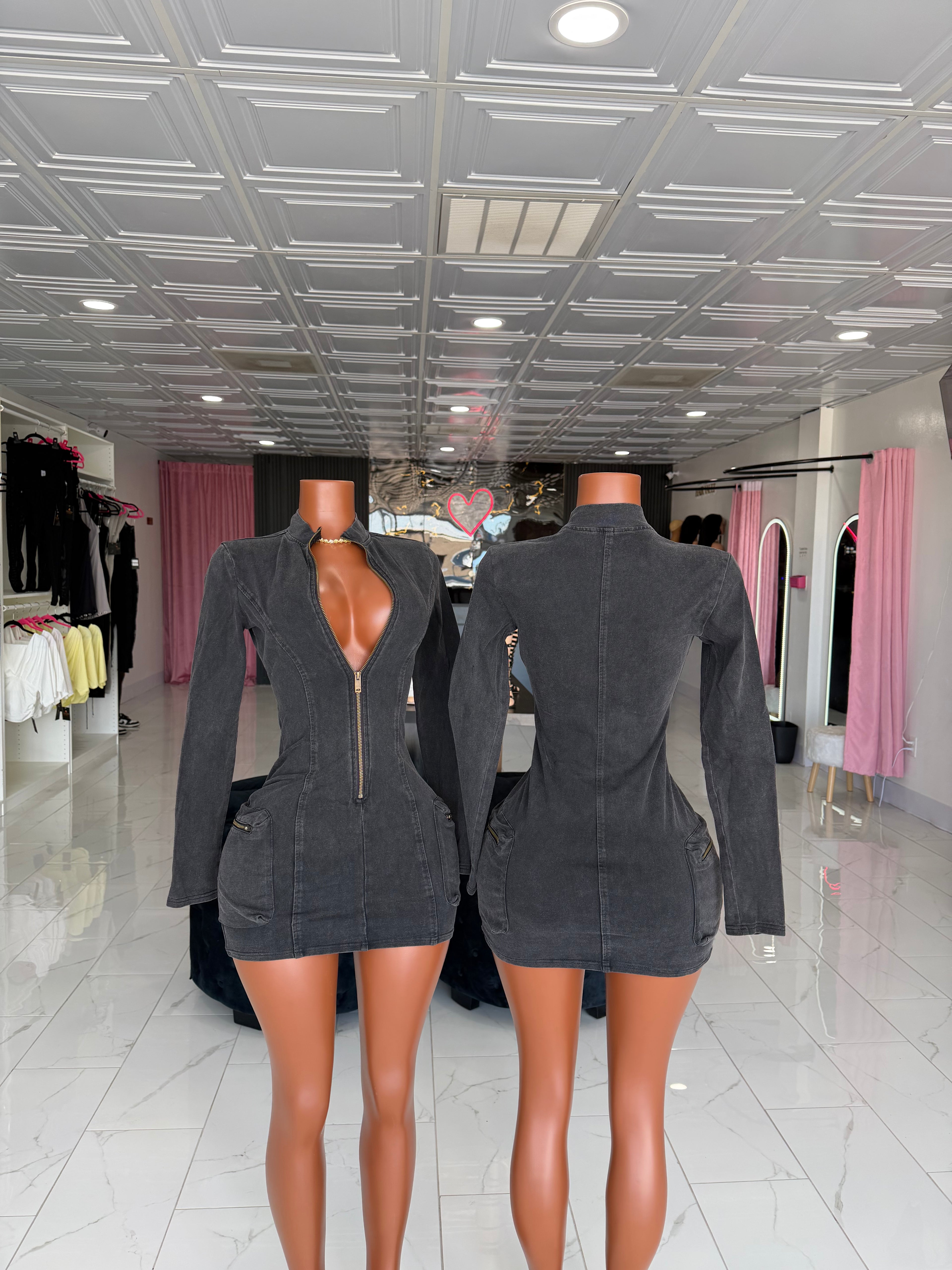 Barbarian Cargo Denim Dress