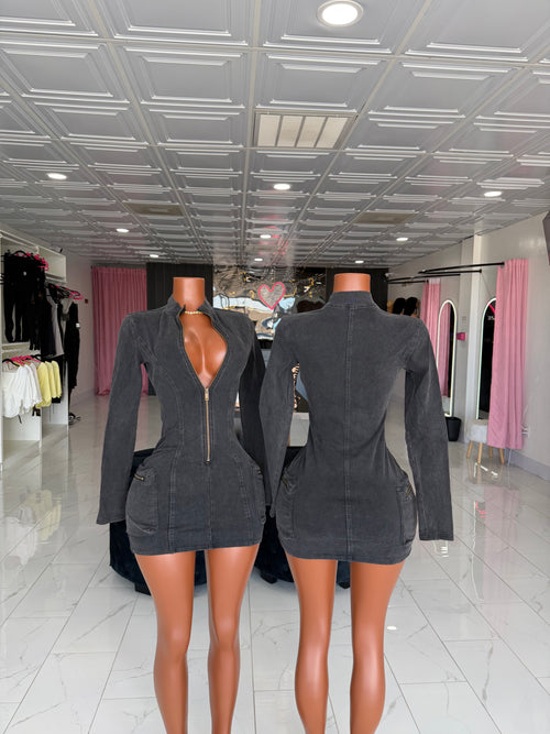 Barbarian Cargo Denim Dress